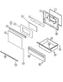 03 - Door / Drawer (Xub Series 27) parts for Magic Chef Range 6551XUB from AppliancePartsPros.com