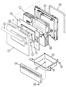 02 - Door / Drawer (6551Wrx) parts for Magic Chef Range 6551WRW from AppliancePartsPros.com