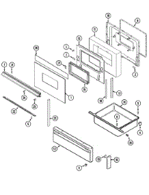 02 - Door / Drawer parts for Magic Chef Range 6892XRA from AppliancePartsPros.com