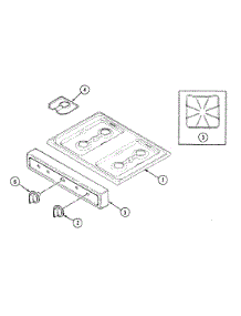 05 - Top Assembly parts for Magic Chef Range 3221WPV from AppliancePartsPros.com