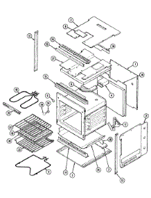 03 - Oven / Body parts for Magic Chef Oven 9514WPA from AppliancePartsPros.com