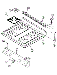 07 - Top Assembly parts for Magic Chef Range 3488VRV from AppliancePartsPros.com