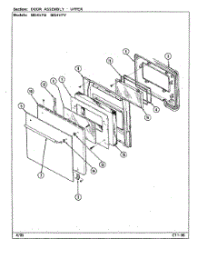 05 - Door Assembly-Upper parts for Magic Chef Oven 9854XPB from AppliancePartsPros.com