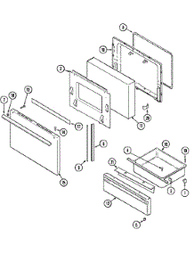 03 - Door / Drawer parts for Magic Chef Range 3422PVA from AppliancePartsPros.com