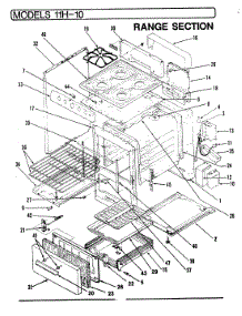 03 - Range Section parts for Magic Chef Range 11HN-10K from AppliancePartsPros.com