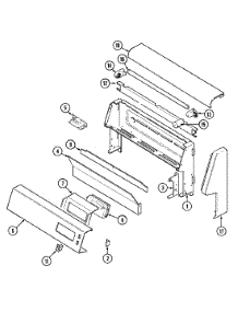 02 - Control Panel parts for Magic Chef Range 3488WVS from AppliancePartsPros.com