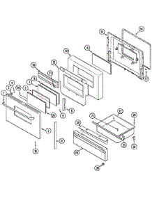03 - Door / Drawer parts for Magic Chef Range 3488WVS from AppliancePartsPros.com