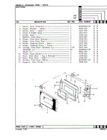 07 - Door (Upper) parts for Magic Chef Range U22FK-2KX-BG from AppliancePartsPros.com