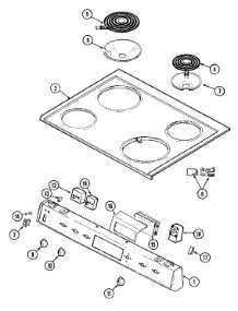 05 - Top Assembly parts for Magic Chef Range 6551WUW from AppliancePartsPros.com
