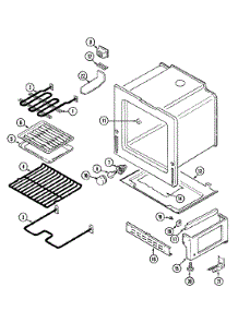 04 - Oven / Base parts for Magic Chef Range 6551WUW from AppliancePartsPros.com