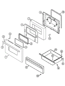 02 - Door / Drawer (6551Wux) parts for Magic Chef Range 6551WUW from AppliancePartsPros.com