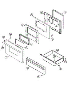 03 - Door / Drawer (Wuw Series 27) parts for Magic Chef Range 6551WUW from AppliancePartsPros.com