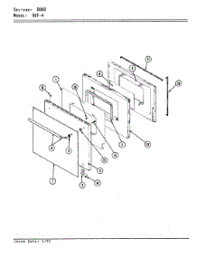 03 - Door (Series 12) parts for Magic Chef Oven 98FA-4CLX from AppliancePartsPros.com