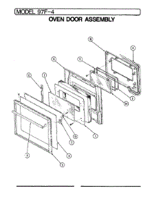 04 - Door-Upper (Ser. 1-16) parts for Magic Chef Oven 97FN-4EXWW from AppliancePartsPros.com