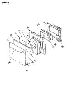 03 - Door parts for Magic Chef Oven B79FK-5EXW-N from AppliancePartsPros.com