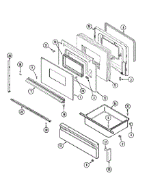 03 - Door / Drawer parts for Magic Chef Range C3581XRA from AppliancePartsPros.com