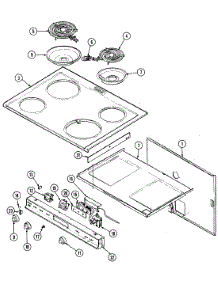 03 - Main Top parts for Magic Chef Range 6551XRA from AppliancePartsPros.com