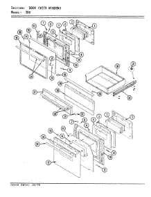 03 - Door parts for Magic Chef Range B38HA-3TXW-ON from AppliancePartsPros.com