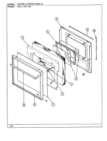 03 - Door-Lower (Ser. 1-10) parts for Magic Chef Oven 96FA-4CX from AppliancePartsPros.com