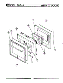 04 - Door (With X) parts for Magic Chef Oven 98FA-4CX from AppliancePartsPros.com