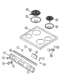 05 - Top Assembly parts for Magic Chef Range C6892XVS from AppliancePartsPros.com
