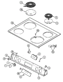 05 - Top Assembly parts for Magic Chef Range 6892XRW from AppliancePartsPros.com