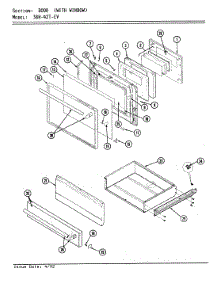 03 - Door / Drawer parts for Magic Chef Range B38HN-42TVW-EV from AppliancePartsPros.com