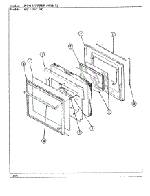 05 - Door-Upper (Ser. 1-10) parts for Magic Chef Oven 96FN-4CLX from AppliancePartsPros.com