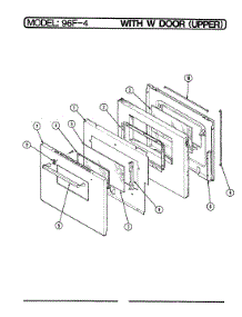 03 - Door-Upper parts for Magic Chef Oven 96FA-4CLW from AppliancePartsPros.com