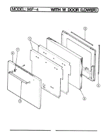 02 - Door-Lower parts for Magic Chef Oven 96FA-4CLW from AppliancePartsPros.com