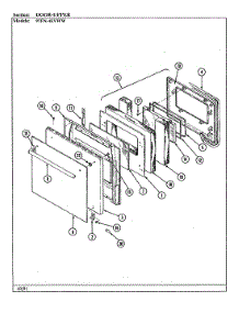 04 - Door-Upper parts for Magic Chef Oven 97FN-4EVWW from AppliancePartsPros.com