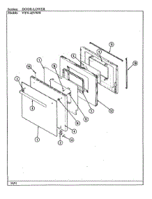 03 - Door (Lower) parts for Magic Chef Oven 97FN-4EVWW from AppliancePartsPros.com