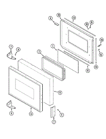 04 - Door (Upper) parts for Magic Chef Range 7858XVW from AppliancePartsPros.com