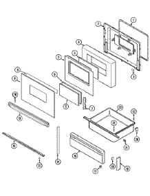 04 - Door / Drawer (Ser. Pre. 21) parts for Magic Chef Range C3888XVW from AppliancePartsPros.com