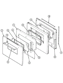 04 - Door-Upper parts for Magic Chef Oven 9524WPW from AppliancePartsPros.com