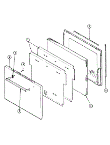 03 - Door-Lower parts for Magic Chef Oven 9524WPW from AppliancePartsPros.com