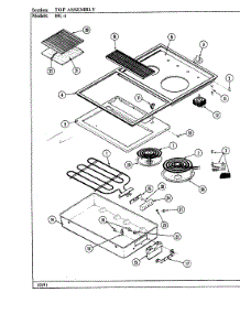 03 - Top Assembly parts for Magic Chef Cooktop 89L-4 from AppliancePartsPros.com
