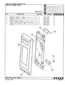 03 - Control Panel (Cm46fn-8P-02) parts for Magic Chef Oven 77FN-5EVWM from AppliancePartsPros.com