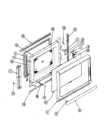 05 - Door (Cm46fn-8P-02) parts for Magic Chef Oven 77FN-5EVWM from AppliancePartsPros.com