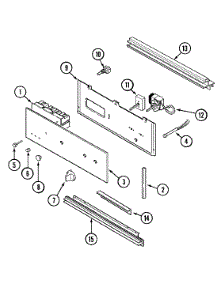 02 - Control Panel parts for Magic Chef Oven 9864VPV from AppliancePartsPros.com