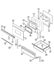 04 - Door / Drawer parts for Magic Chef Range 7858XUW from AppliancePartsPros.com