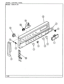 03 - Control Panel parts for Magic Chef Range B35HA-92X-ON from AppliancePartsPros.com