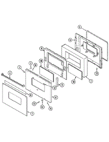 03 - Door parts for Magic Chef Oven CEW3330ACB from AppliancePartsPros.com