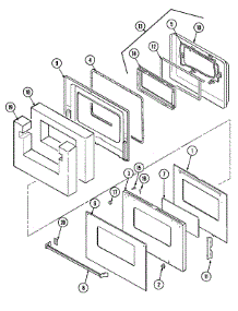 02 - Door parts for Magic Chef Oven 9814XPB from AppliancePartsPros.com