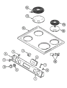 05 - Top Assembly parts for Magic Chef Range 6893XVB from AppliancePartsPros.com
