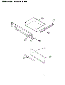 03 - Drawer parts for Magic Chef Range 68HN-3CXW from AppliancePartsPros.com