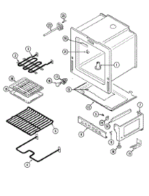05 - Oven / Base parts for Magic Chef Range 3521WRW from AppliancePartsPros.com