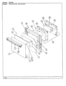 03 - Door parts for Magic Chef Oven 59FK-5TXWM from AppliancePartsPros.com