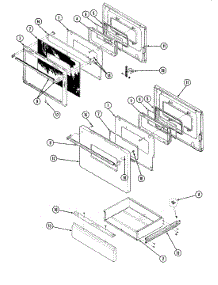03 - Door parts for Magic Chef Range B35HN-2CX-ON from AppliancePartsPros.com