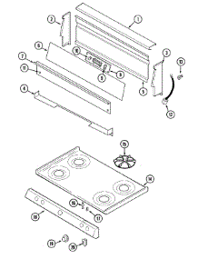 05 - Top parts for Magic Chef Range 4141WTA from AppliancePartsPros.com